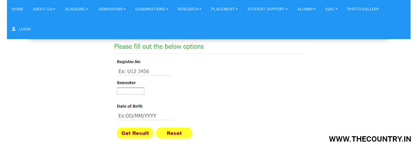 How to check AVC College Semester Result