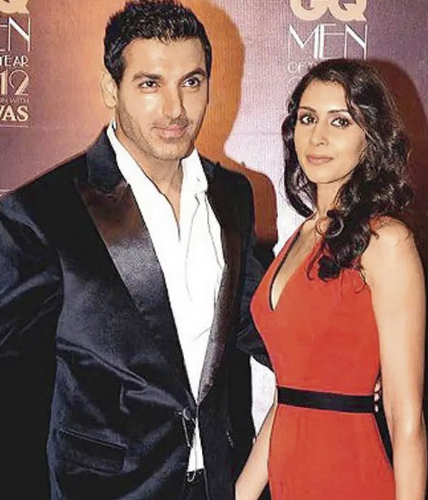 John Abraham's with his Wife