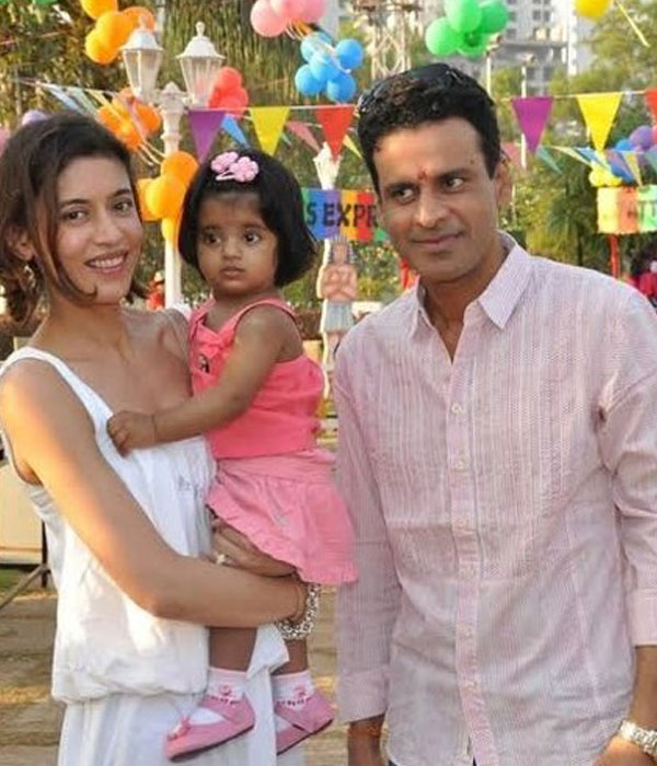 Manoj Bajpayee with his Second Wife & Duaghter