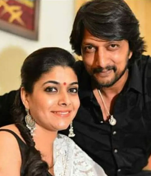 Kiccha Sudeep with his Wife
