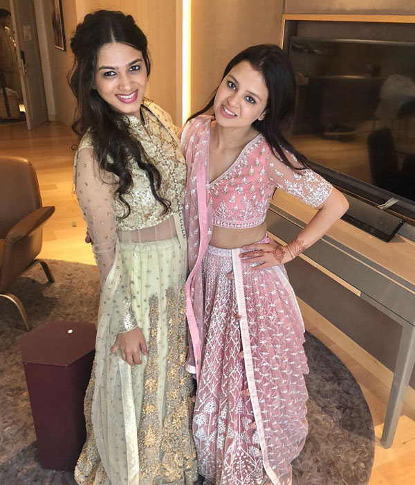 Sakshi Dhoni with her Sister (Abhilasha Bisht)