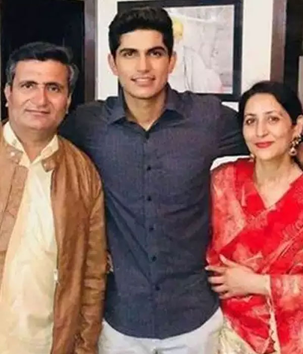 Shubman Gill with his Parents