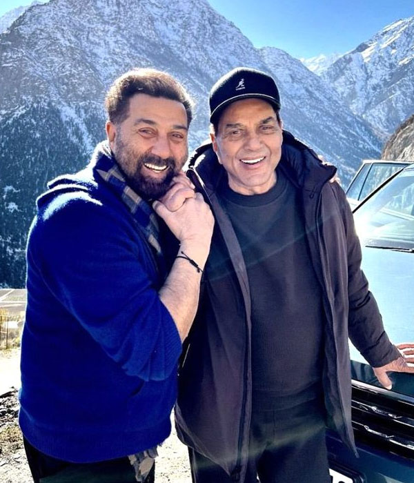 Sunny Deol with his Father (Dharmendra)