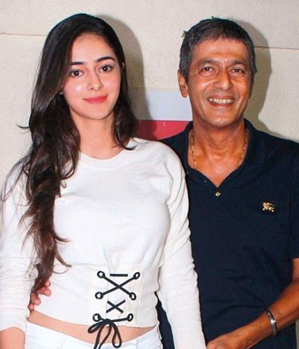 Ananya Pandey with her Father (Chunky Pandey)