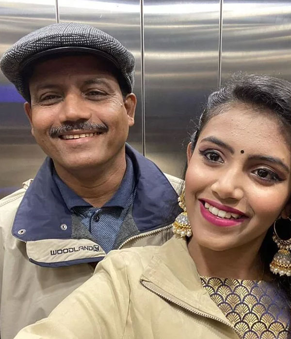 Ankita Bhattacharya with her Father