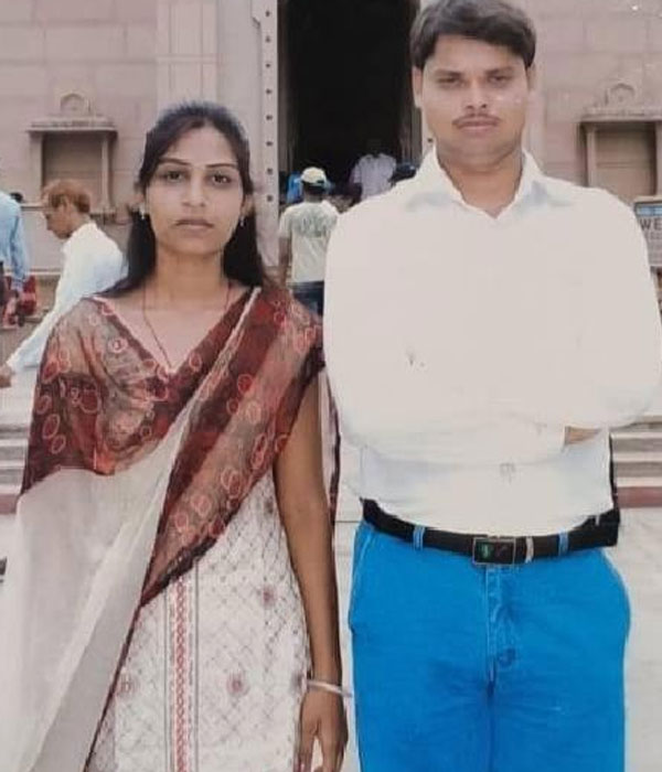 Jyoti Maurya with her Husband (Alok Maurya) 