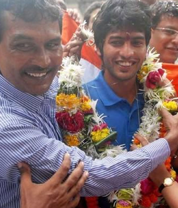 Yuvraj Walmiki With is Father Picture