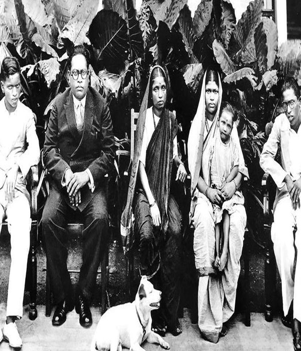 Dr. Bhimrao Ramji Ambedkar With is Family Picture