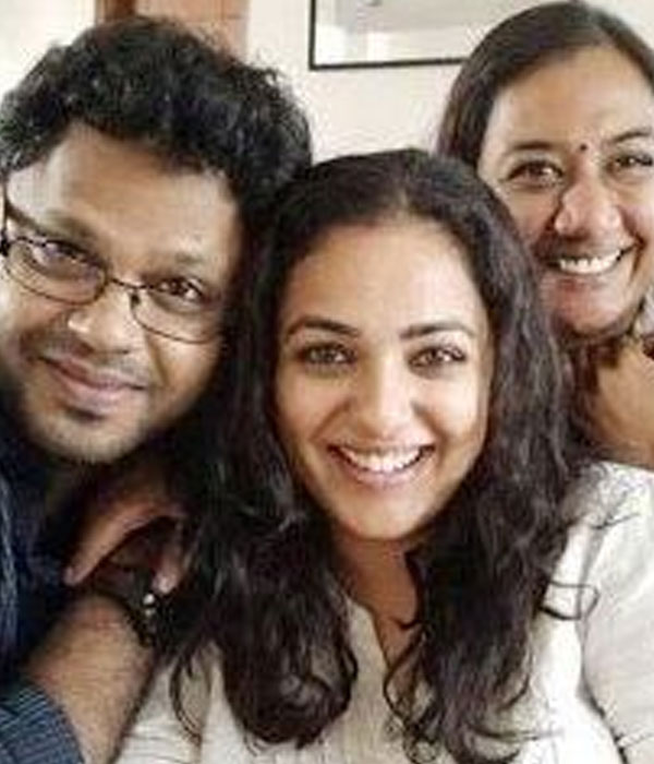 Nithya Menen With her Family Picture
