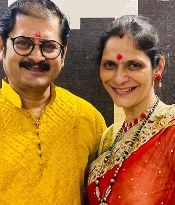 Rohitash Gaud With is Wife Picture