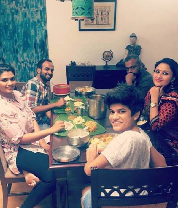 Maya S Krishnan With her Family Picture