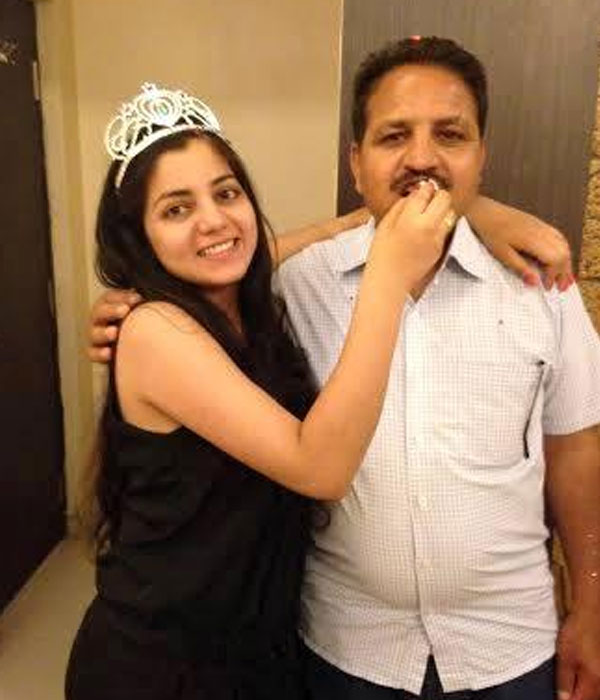 Neha Bagga with her Father (Kulbir Singh Bagga)