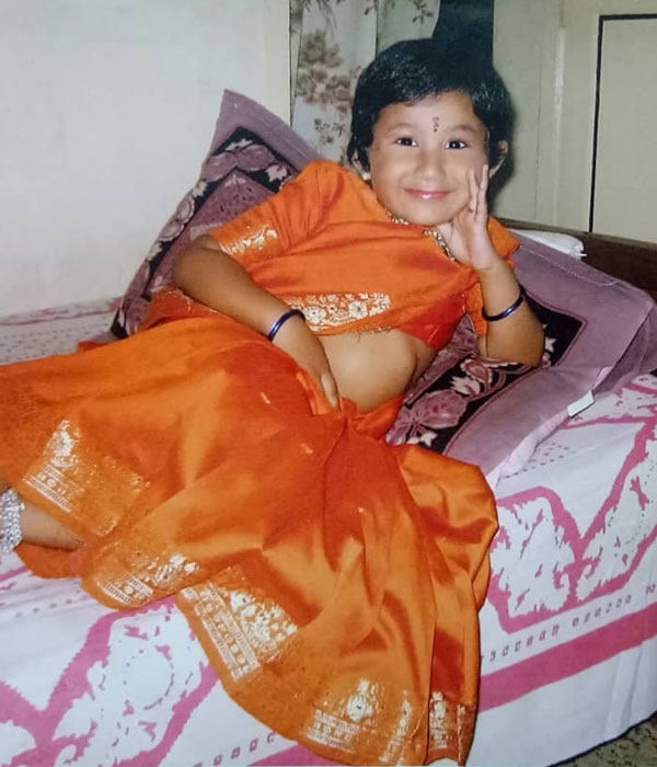 Raveena Daha Childhood Picture