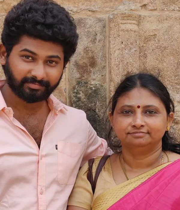 Saravana Vickram with his Mother