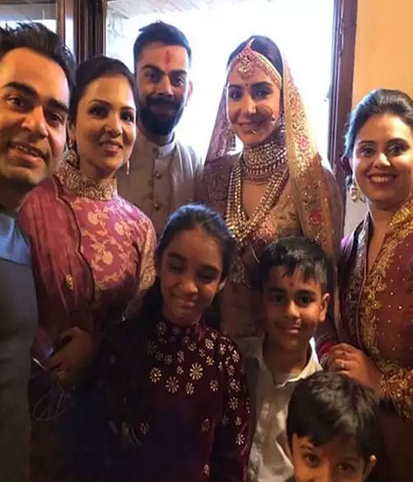Virat Kohli With his Family Picture