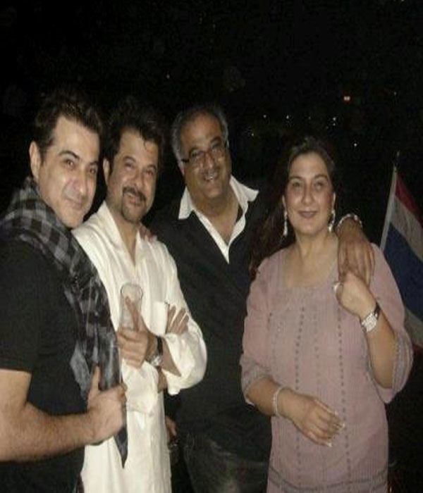 Boney Kapoor With his Sister and Brother Picture
