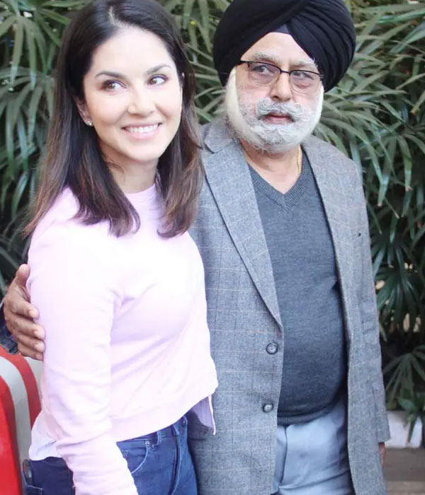 Sunny Leone With her Father Picture