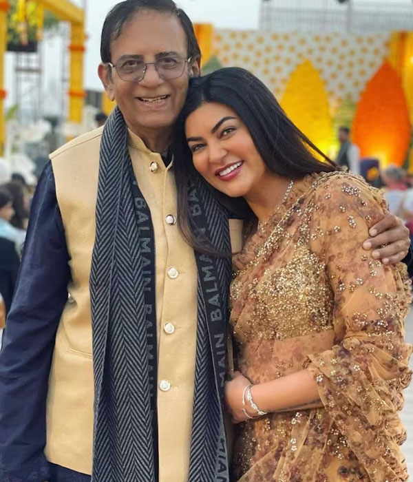 Sushmita Sen With her Father Pictures