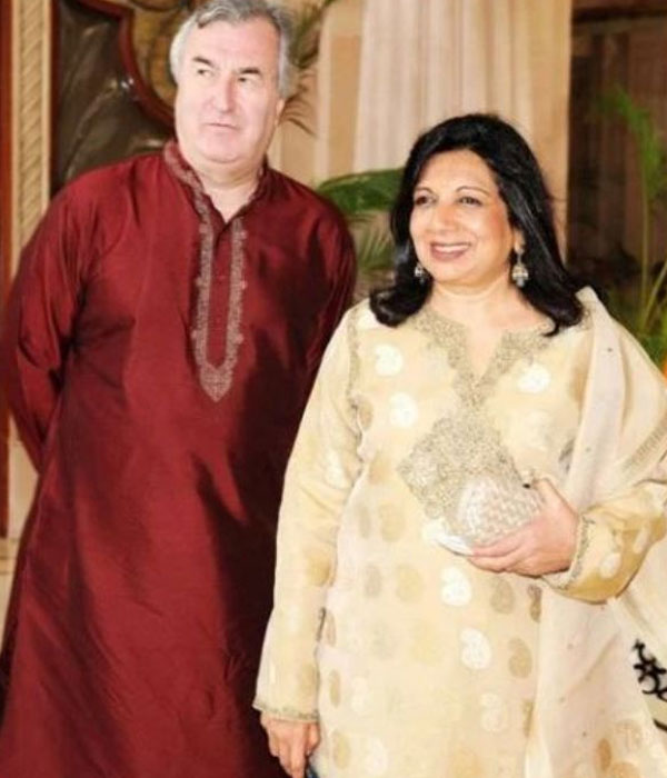 Kiran Mazumdar With her Husband Picture